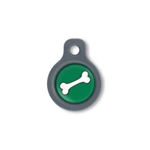 Blucky Bone Dark Green Dog Tag small