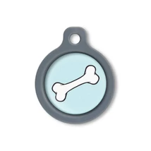 Blucky Bone Pastel Turquoise Dog Tag medium