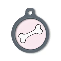 Blucky Bone Rose Dog Tag large