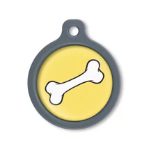 Blucky Bone Yellow Dog Tag large
