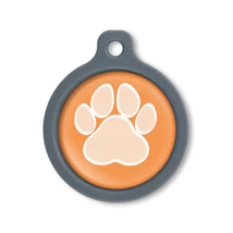 Blucky Wild Paw Orange Dog Tag large