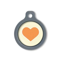 Blucky Heart Pastel Yellow Dog Tag medium