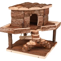 FLAMINGO RÁGCSÁLÓHÁZ FA HANSY EMELETES 20x20cm