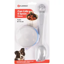 Flamingo konzerv tető 7,5 cm + kanál