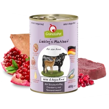 GranataPet Liebling´s Mahlzeit vad és Angus marha konzerv GranataPet Liebling´s Mahlzeit vad és Angus marha konzerv