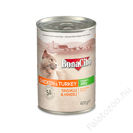 BONACIBO CANNED CAT FOODS CHICKEN &amp; TURKEY 400g