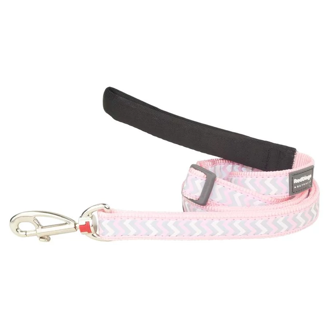 Red Dingo Reflective Ziggy Pink póráz 100-180 cm XS