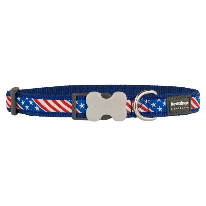 Red Dingo US Flag Dark Blue Large kutya nyakörv