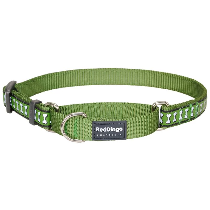 Red Dingo Reflective Green Large Martingale nyakörv