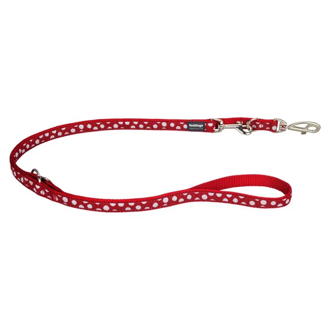 Red Dingo White Spots Red multi-purpose póráz 200 cm Large
