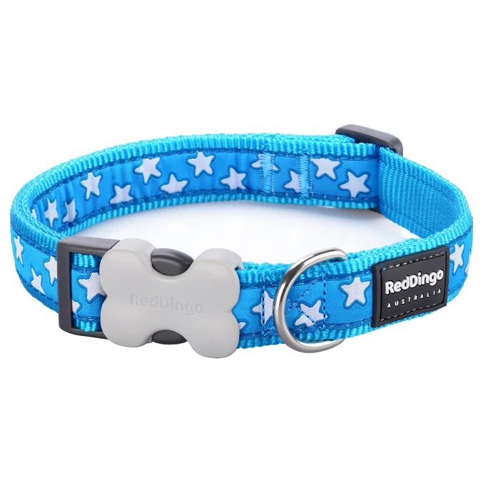 Red Dingo Stars Turquoise Large kutya nyakörv