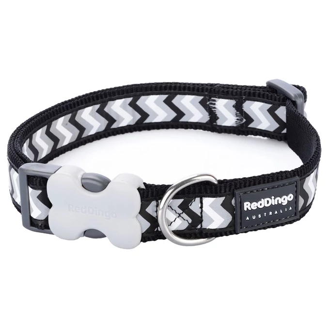 Red Dingo Reflective Ziggy Black Large kutya nyakörv