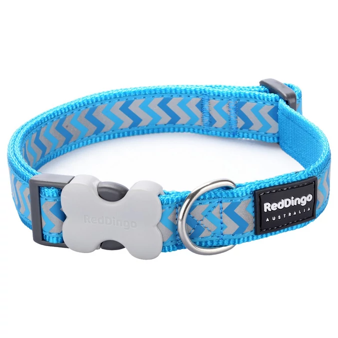 Red Dingo Reflective Ziggy Turquoise Large kutya nyakörv