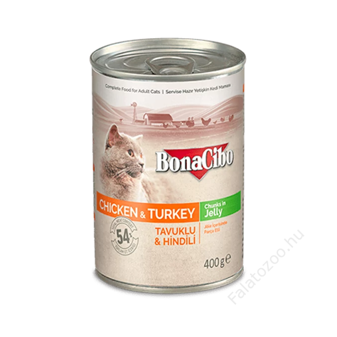 BONACIBO CANNED CAT FOODS CHICKEN & TURKEY 400g