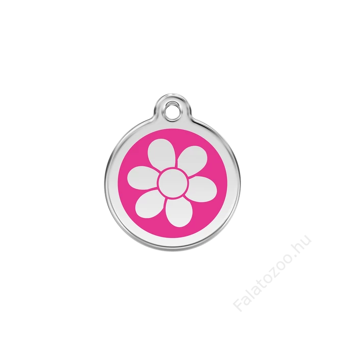 Red Dingo Rozsdamentes virág mintás acél biléta hot pink