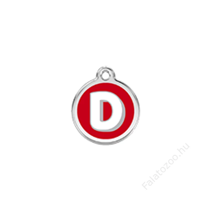 Red Dingo Rozsdamentes D betű mintás acél biléta