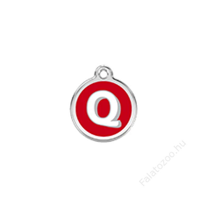 Red Dingo Rozsdamentes Q betű mintás acél biléta
