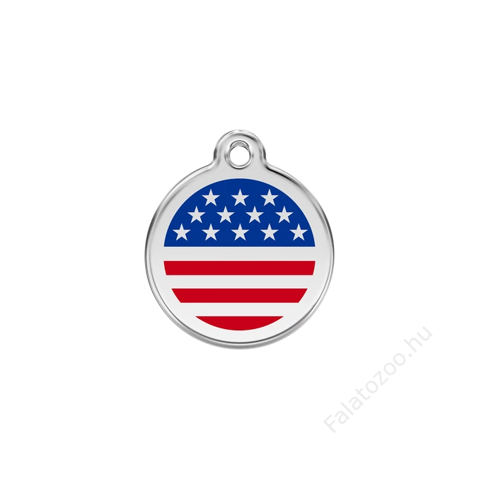 Red Dingo Rozsdamentes USA zászló mintás acél biléta