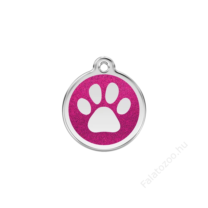 Red Dingo Csillámos Rozsdamentes mancs mintás acél biléta hot pink