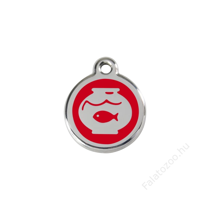 Red Dingo Rozsdamentes akvárium mintás acél biléta piros