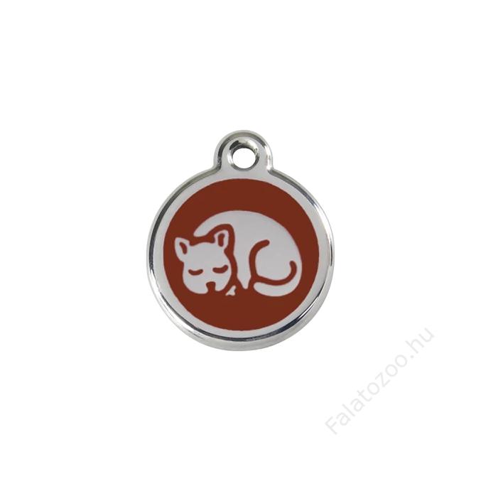Red Dingo Rozsdamentes cica mintás acél biléta barna