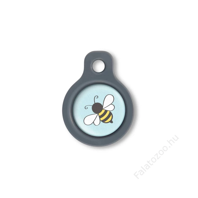 Blucky Bee Turquoise Blue Dog Tag small