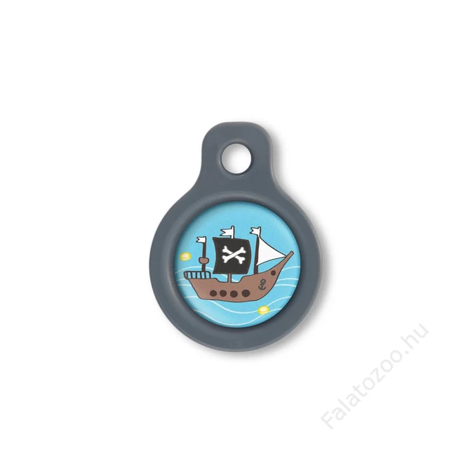Blucky Pirate Turquoise Blue Dog Tag small