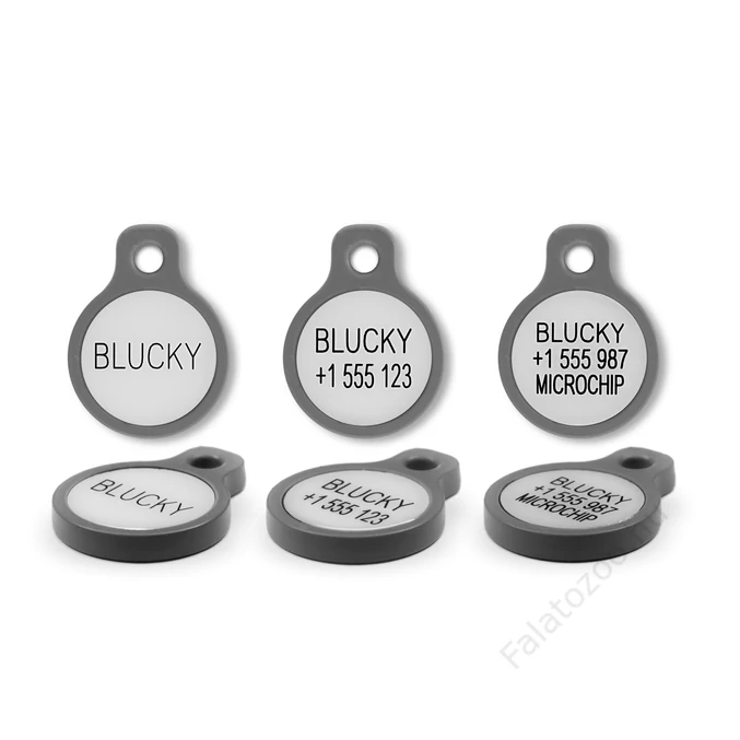 Blucky Lotus Dark PInk Dog Tag small