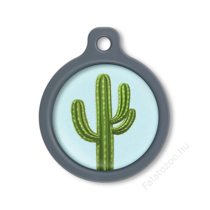 Blucky Cactus Pastel Turquoise Dog Tag large