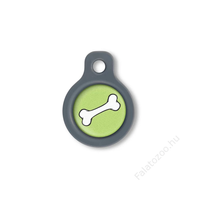 Blucky Bone Lime Green Dog Tag small