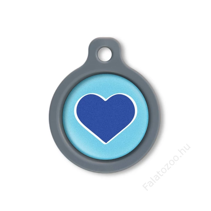 Blucky Heart Turquoise Blue Dog Tag medium