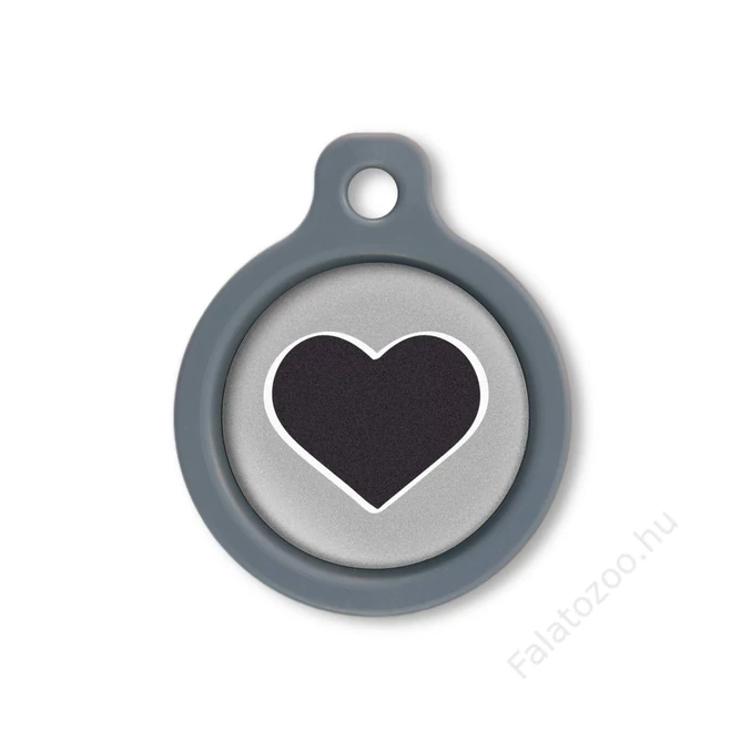 Blucky Heart Grey Dog Tag medium