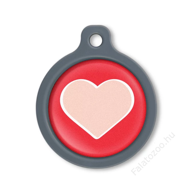 Blucky Heart Red Dog Tag large