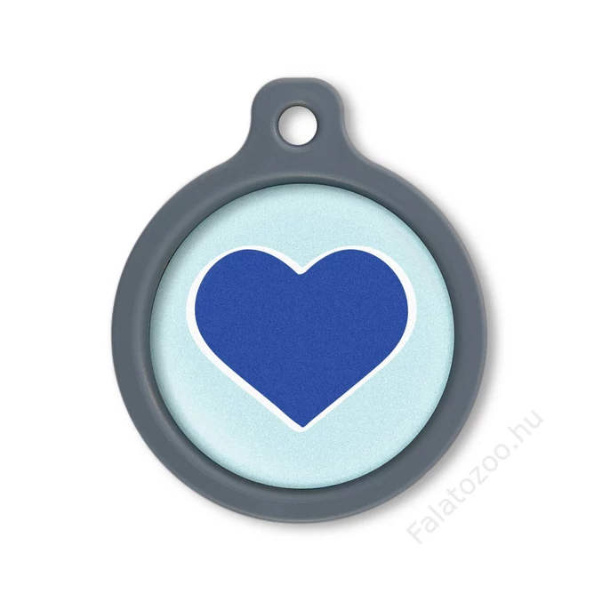 Blucky Heart Pastel Turquoise Dog Tag large