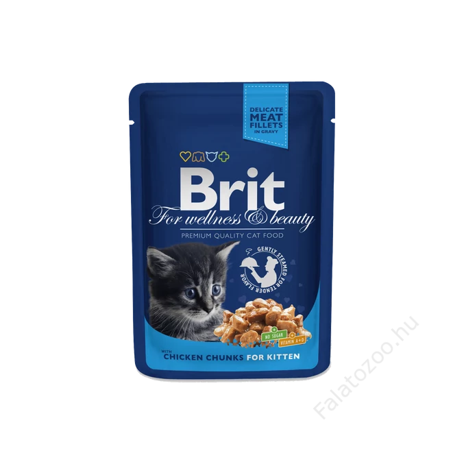 Brit Premium Cat Pouches Chicken Chunks For Kitten 100 G