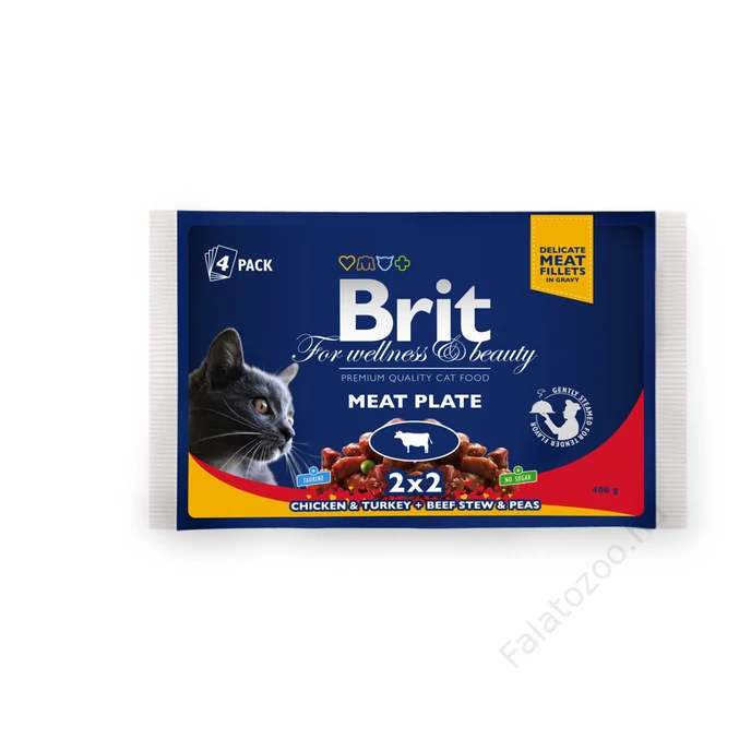 Brit Premium Cat Pouches Meat Plate 4X100G