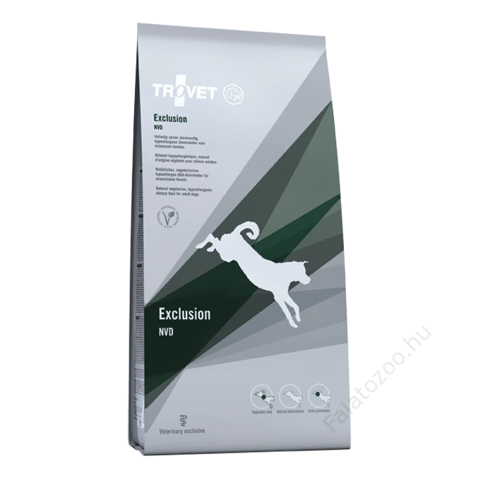 TROVET Natural Vegetarian Diet  EXCLUSION/NVD kutyáknak 2,5 kg. száraztáp