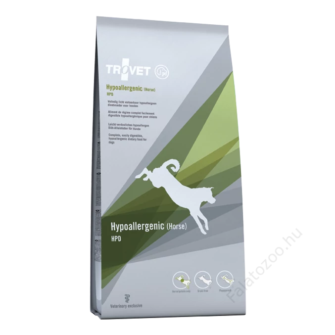 TROVET Hypoallergenic HORSE&POTATO Diet (HPD) száraztáp kutyáknak 10 kg