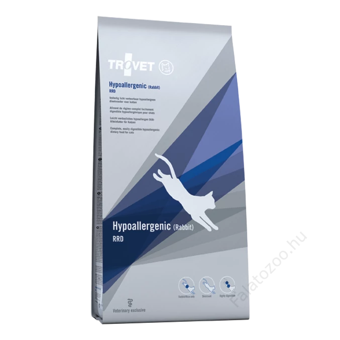 TROVET Hypoallergenic RABBIT&RICE Diet/RRD macskáknak 3 kg