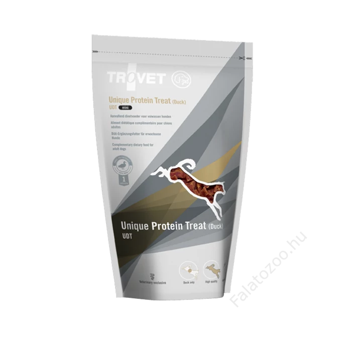 TROVET Unique Protein Duck Mini (UDT) jutalomfalat kistesű kutyáknak, 125g